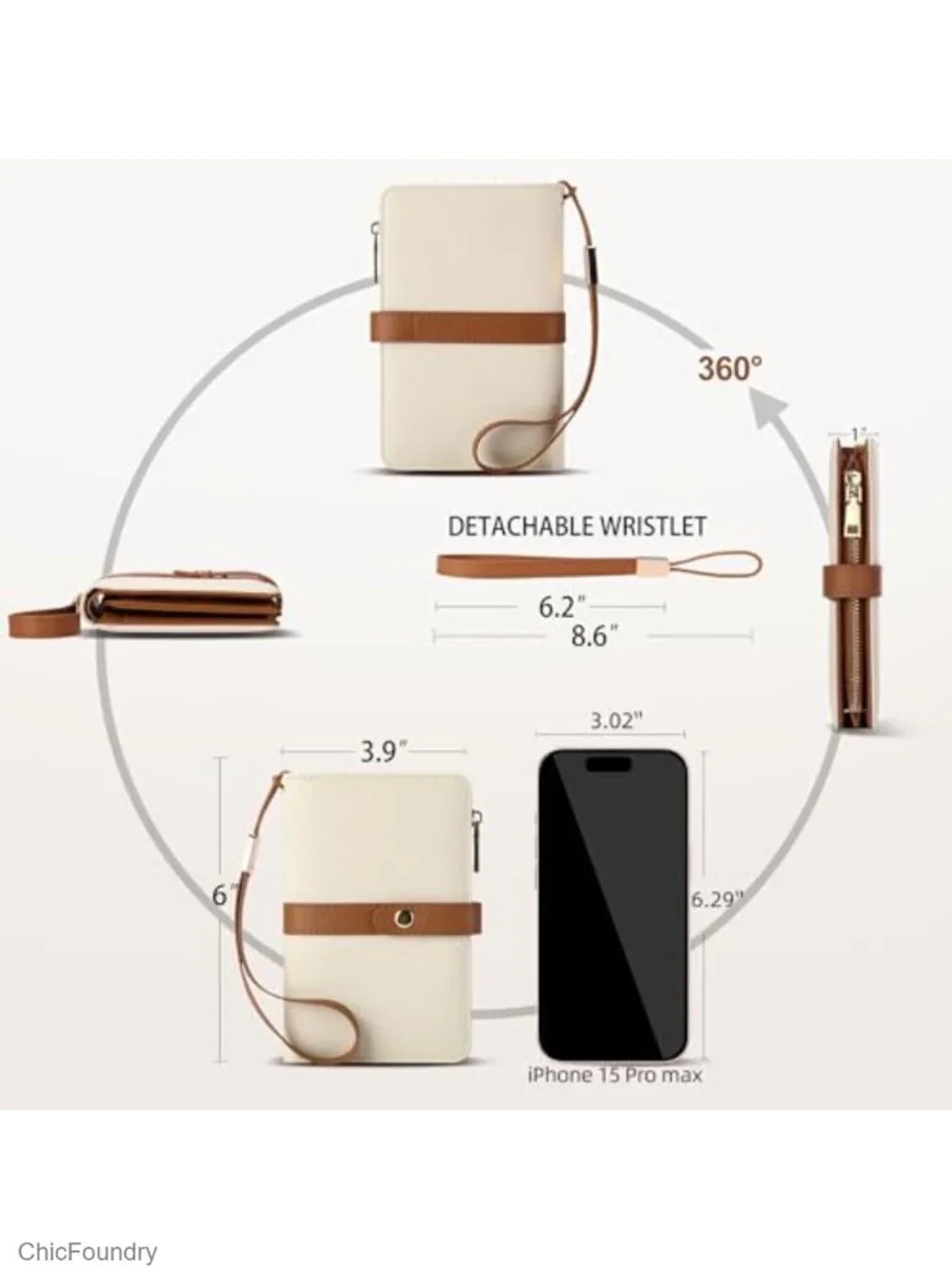 Slim RFID Blocking Bifold Wallet with Zipper Pocket Vegan Leather